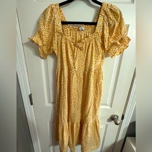 Madewell yellow floral dress